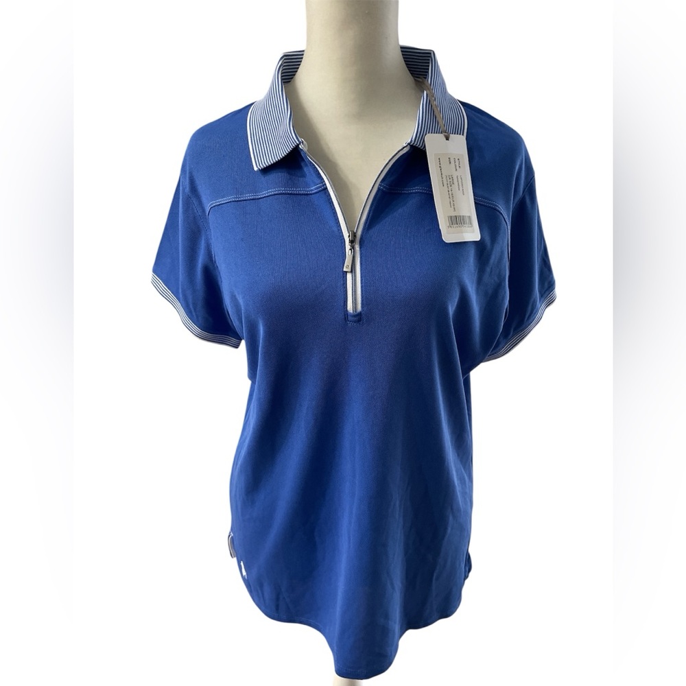 Glenmuir Blue quarter  Zip-Up golf Shirt